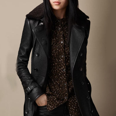 Victoria - Manteau en Cuir Luxueux