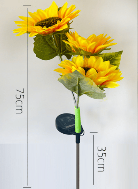 FloralGlow - Lumières de jardin LED Tournesol Solaires