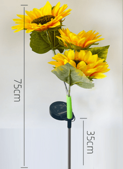 FloralGlow - Lumières de jardin LED Tournesol Solaires
