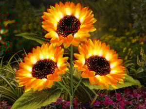 FloralGlow - Lumières de jardin LED Tournesol Solaires