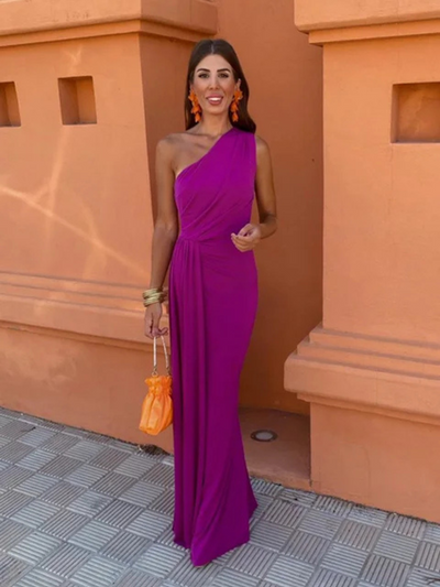 Lia | Robe Longue Asymétrique