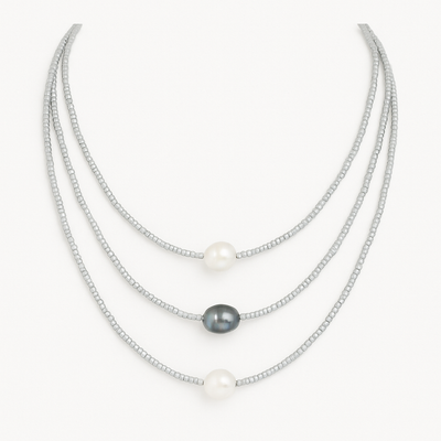 Collier de perles d'eau douce vintage