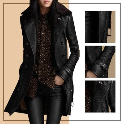 Victoria - Manteau en Cuir Luxueux