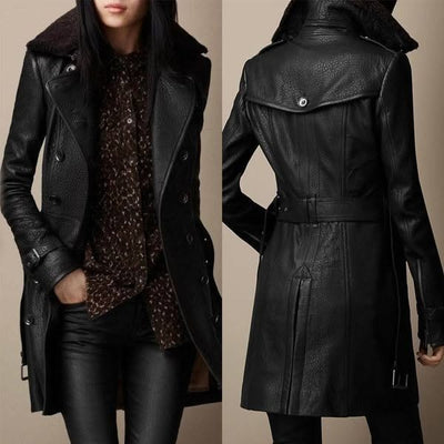 Victoria - Manteau en Cuir Luxueux