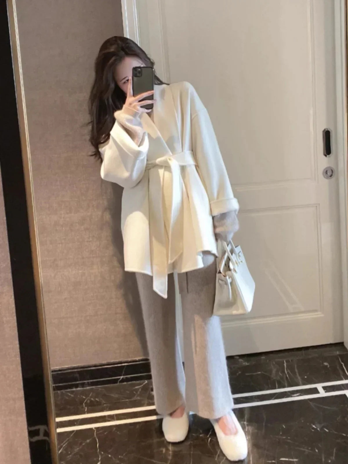 Serenya - Manteau en Laine Long