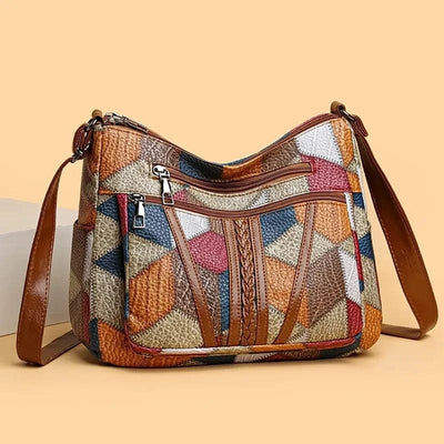 Geneviève - Sac à main en cuir mosaïque
