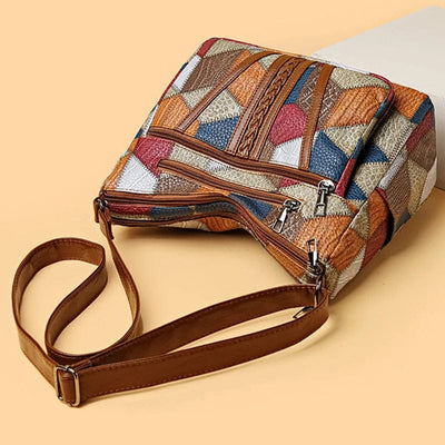 Geneviève - Sac à main en cuir mosaïque