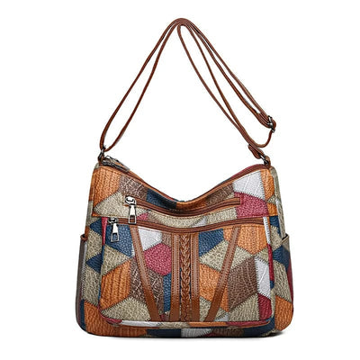Geneviève - Sac à main en cuir mosaïque