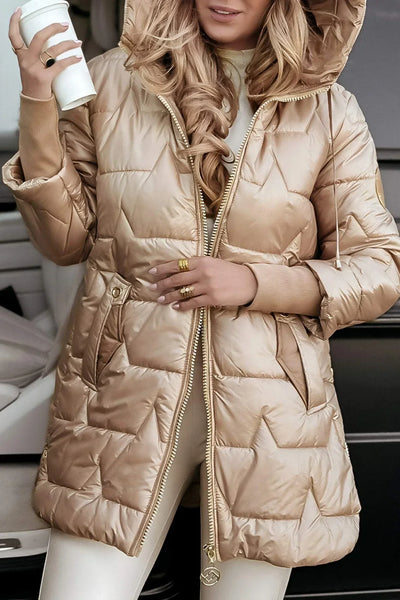 Élodie - Manteau d’hiver élégant avec capuche et rembourrage