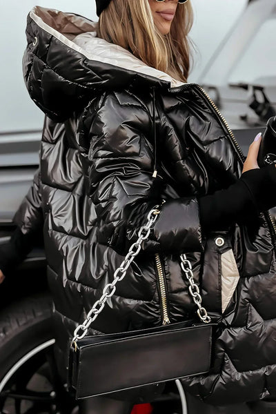 Élodie - Manteau d’hiver élégant avec capuche et rembourrage