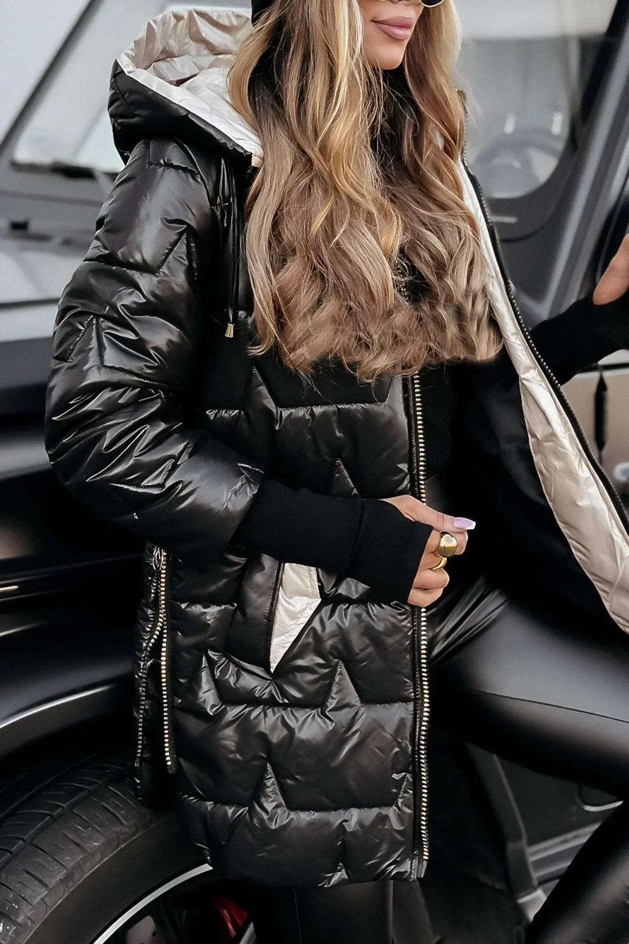 Élodie - Manteau d’hiver élégant avec capuche et rembourrage