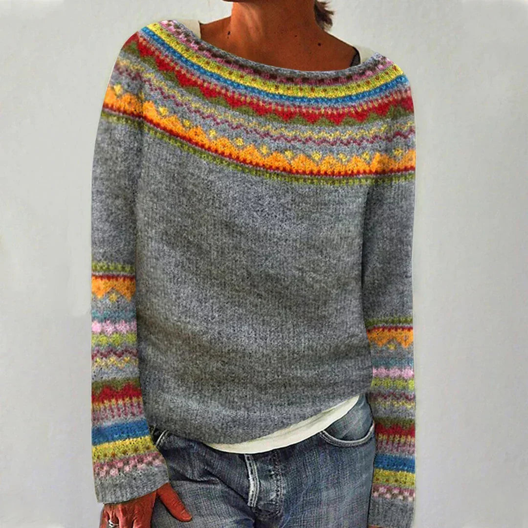 Miriam - Sweater Islandais Rétro